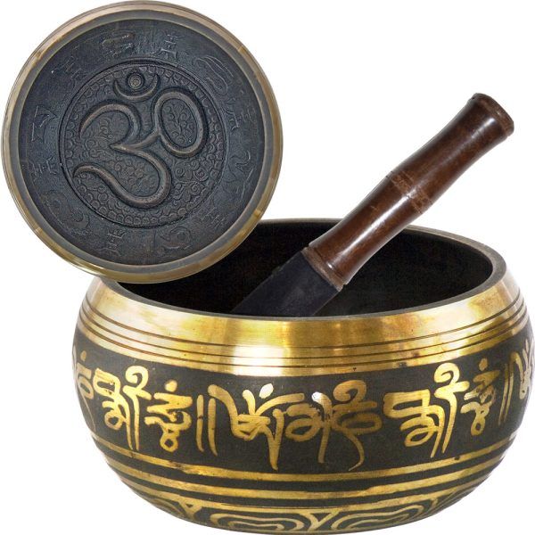 Singing Bowl - OM Black &amp; Gold