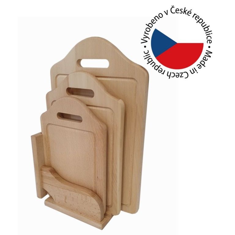Dřevěné prkénko  Buk 3ks rozměr 42x26x12 Přírodní bez upraví