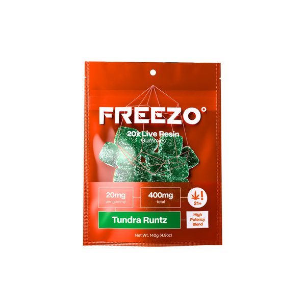 FREEZO 10MG LIVE RESIN GUMMIES (20CT/BAG, 200MG/BAG) Tundra Runtz