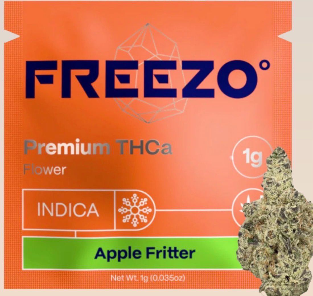 FREEZO: 1gram Flower Uncoated - Apple Fritter INDICA