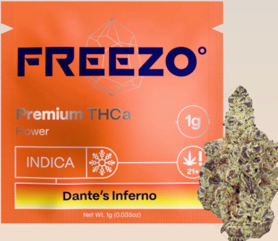FREEZO: 1g Flower Uncoated - Dante’s Inferno INDICA