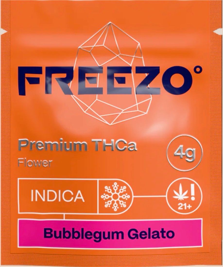 FREEZO: 4g Flower Uncoated - Bubblegum Gelato INDICA