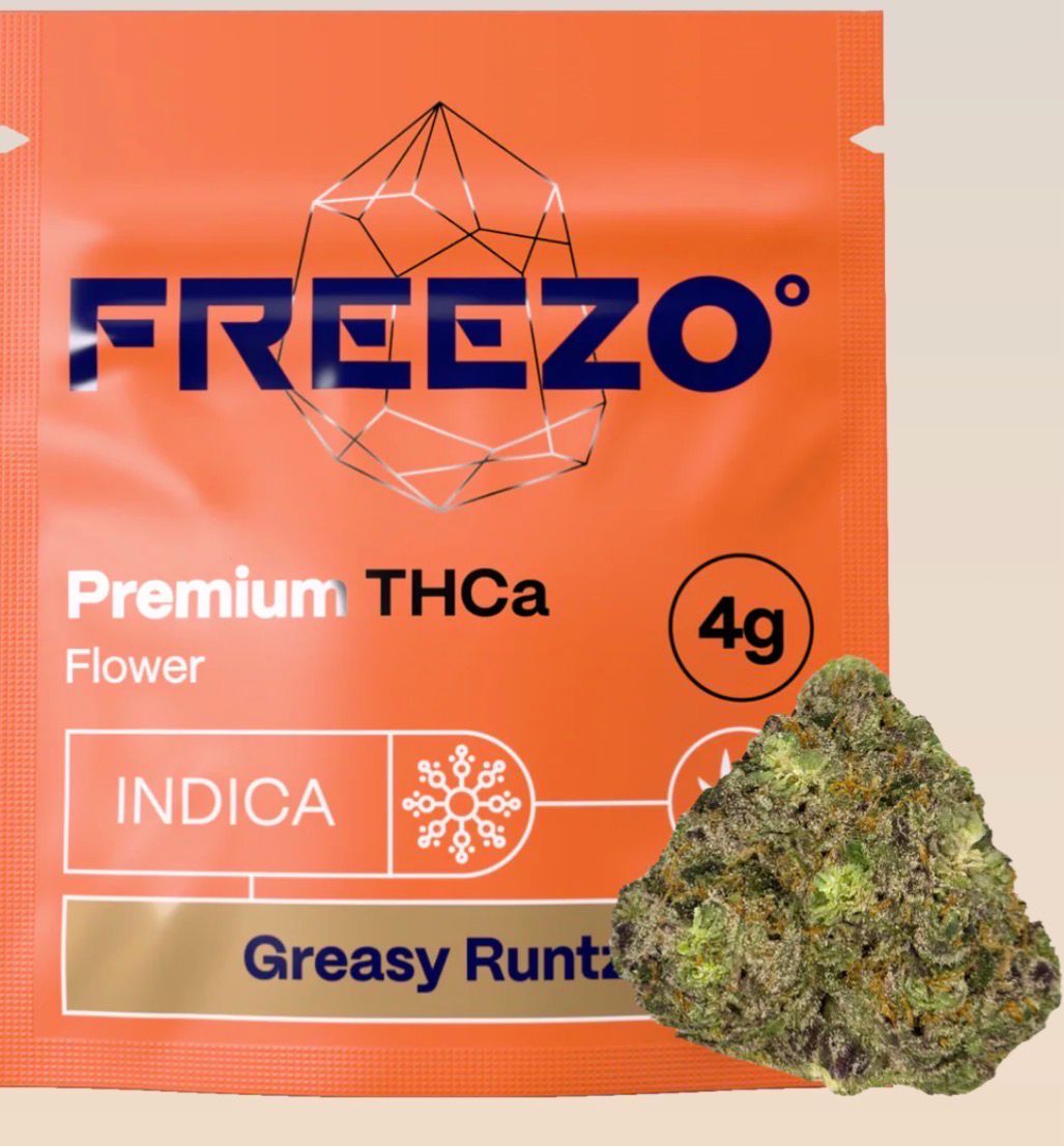 FREEZO: 4g Flower Uncoated - Greasy Runtz INDICA