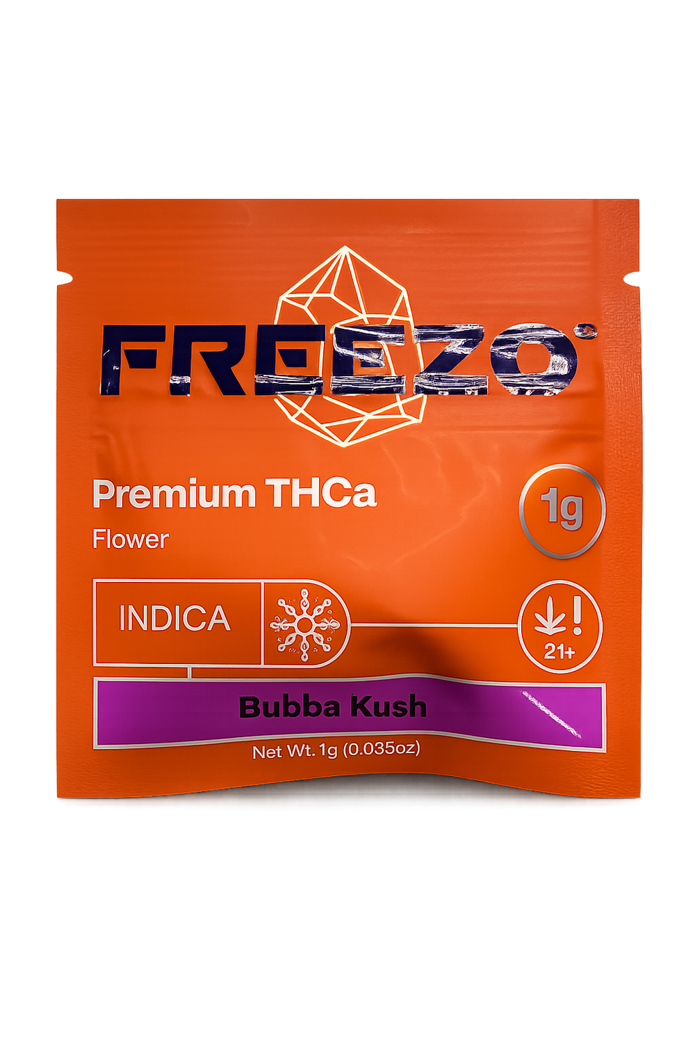 FREEZO: 1g Flower Uncoated - Bubba Kush INDICA
