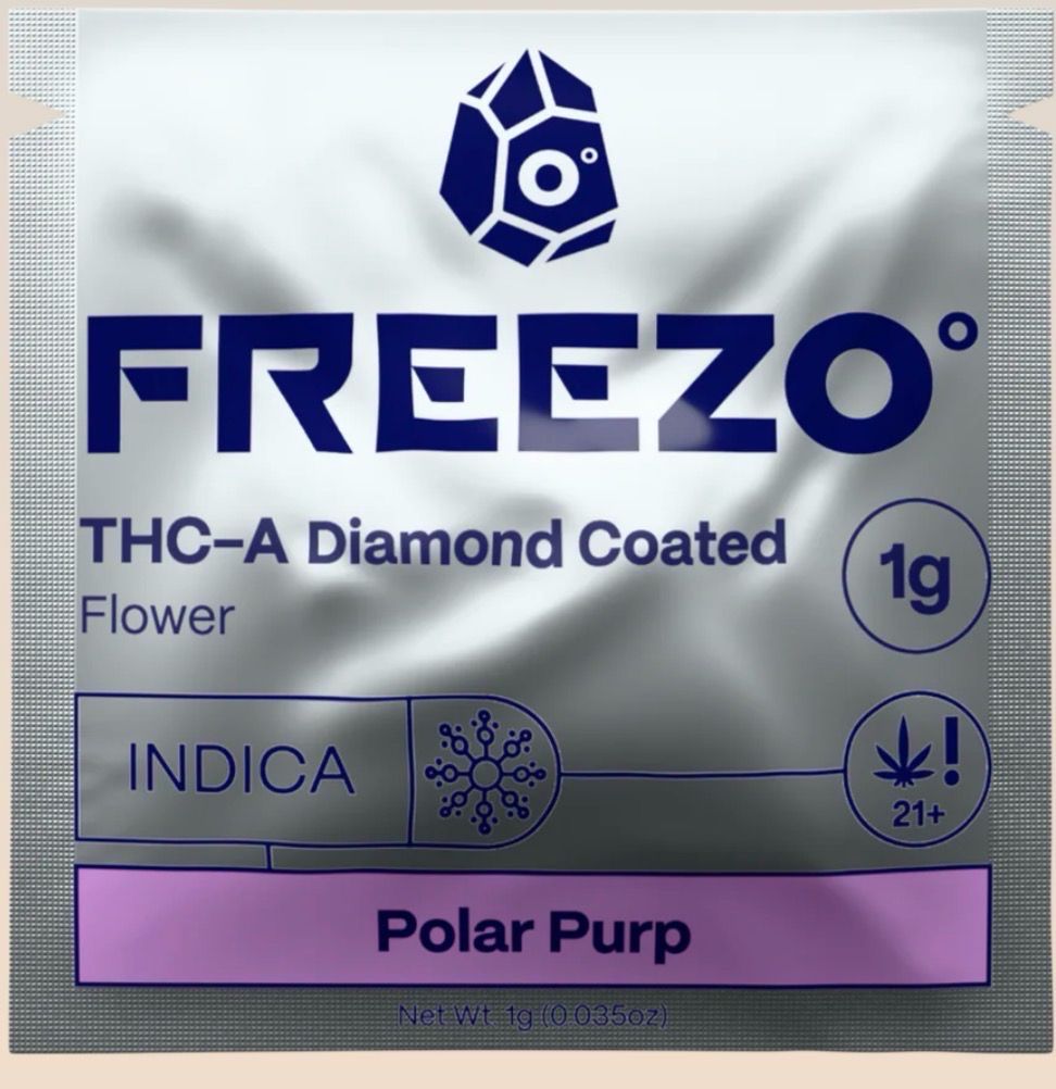 FREEZO: 1g Diamond Coated Flower - Polar Purp INDICA