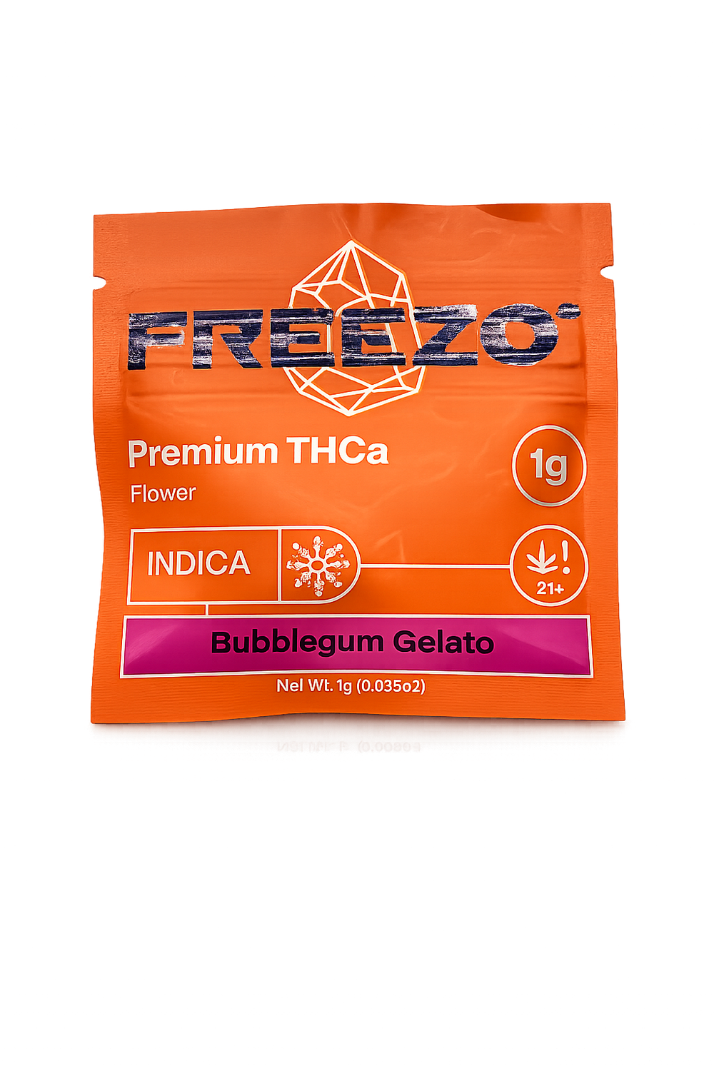 FREEZO: 1g Flower Uncoated - Bubblegum Gelato INDICA