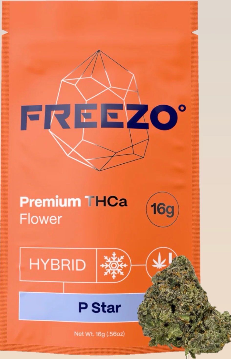 FREEZO: 16g Flower Uncoated - P Star HYBRID
