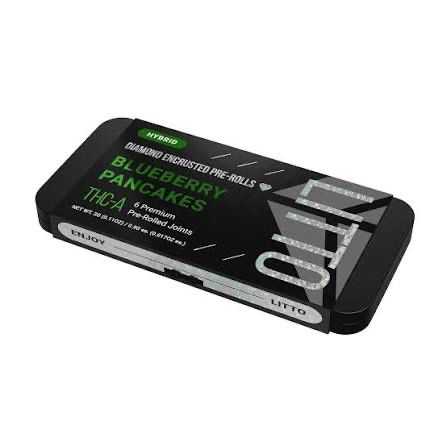 LITTO: 6 Premium Diamond Encrusted Pre-Rolls - Blueberry Pancakes HYBRID