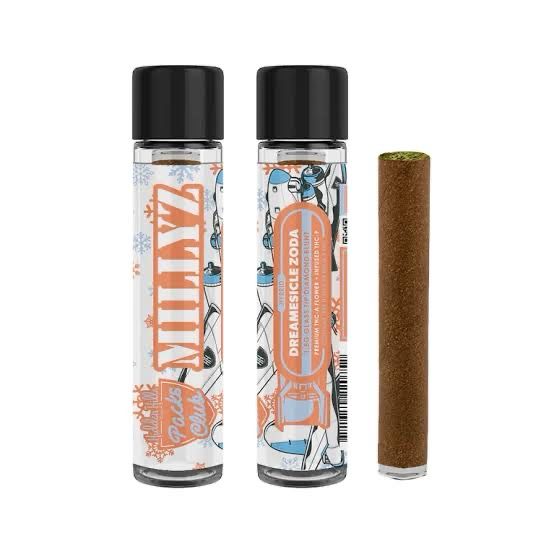 Hidden Hills - MILLYZ • 1.5g Glass Tip Diamond Blunt - Dreamesicle Zoda HYBRID