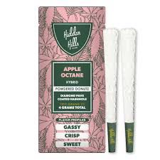 Hidden Hills: 2x Pre-Roll • Diamond Pave Coated Hashhole - Apple Octane HYBRID