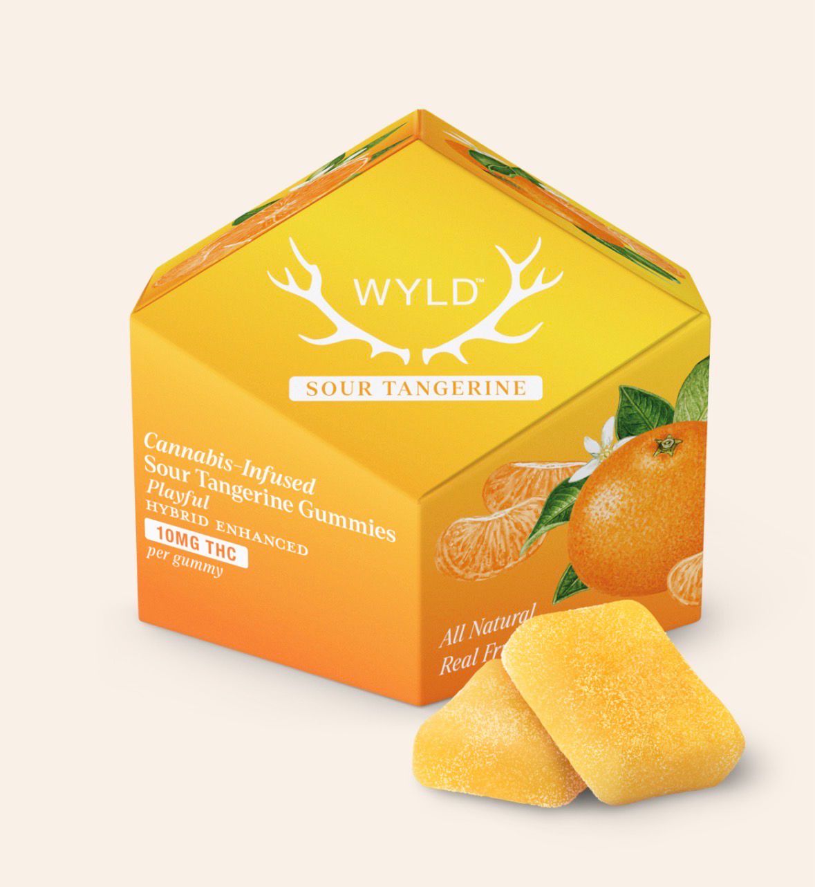 WYLD: 100mg Cannabis-Infused Gummies - Sour Tangerine HYBRID