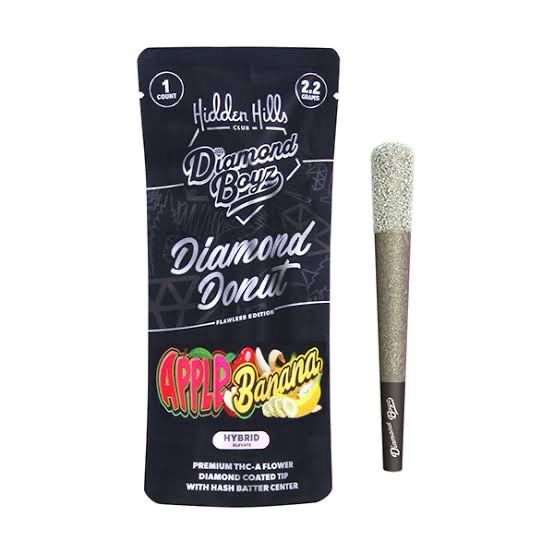 Hidden Hills x Diamond Boyz: 2.2grams Diamond Donut - Apple & Banana HYBRID