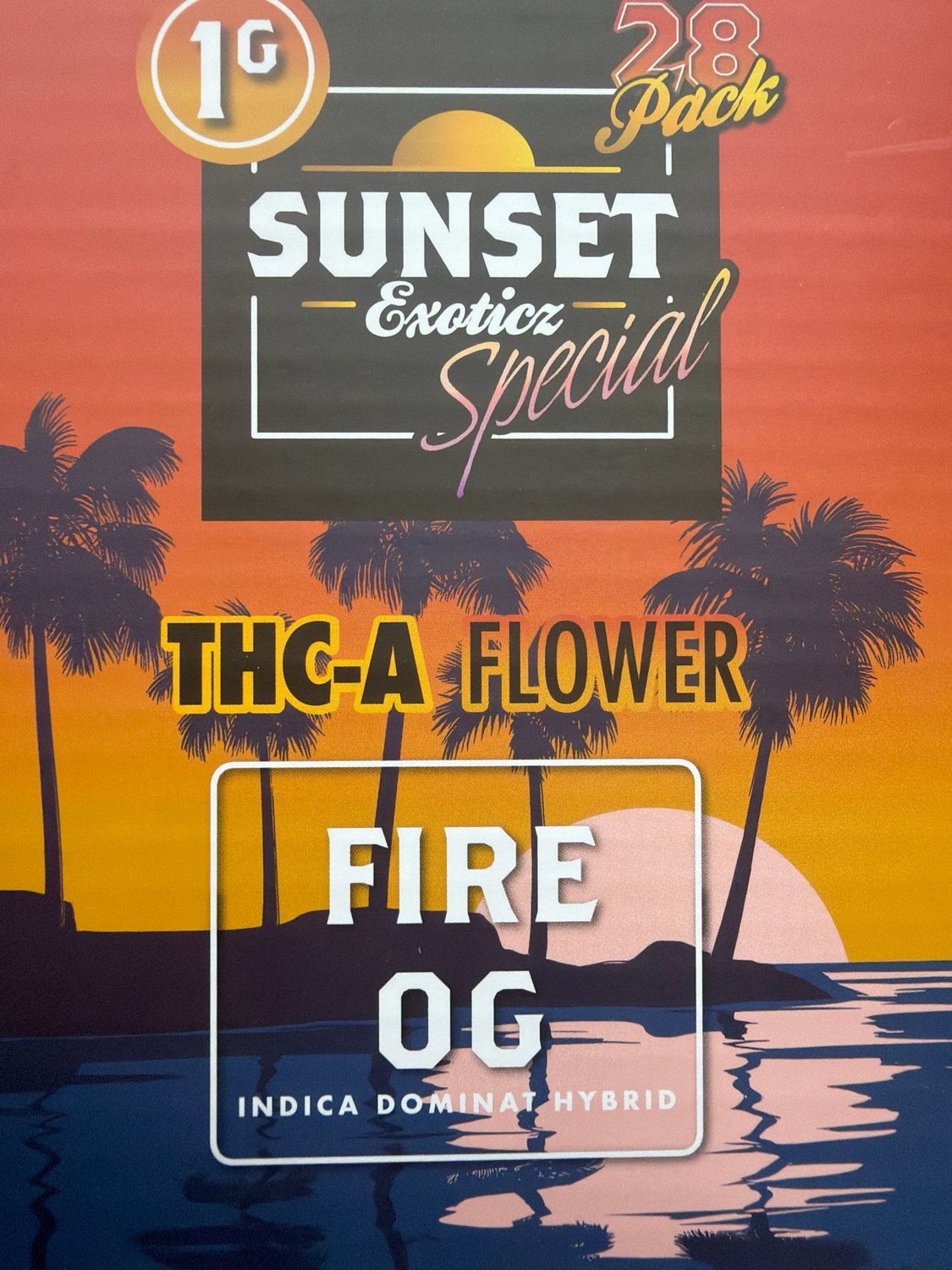 SUNSET Exotic THC-A Flower - FIRE OG 1g