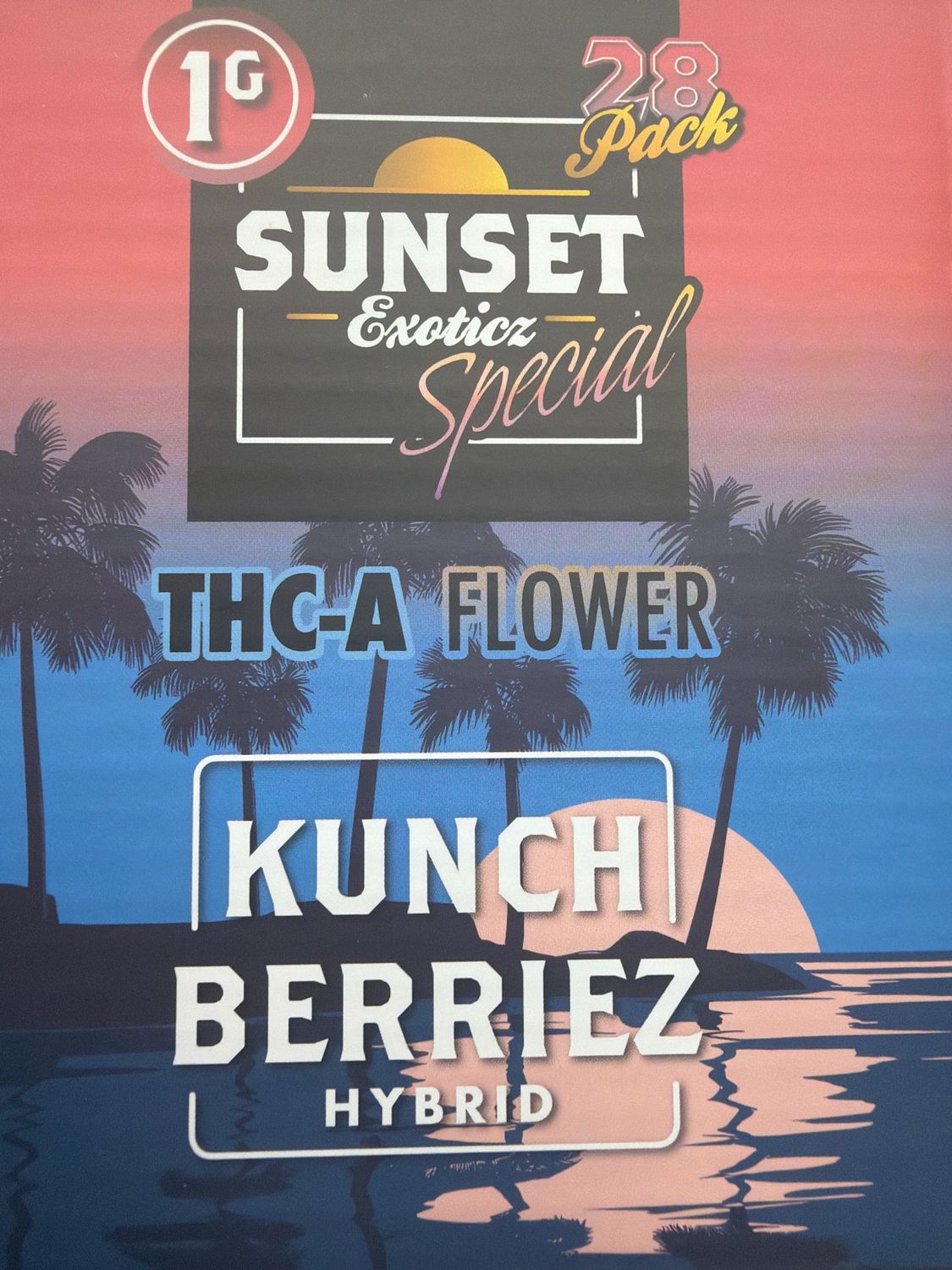 SUNSET Exotic THC-A Flower - Kunch Berriez 1g