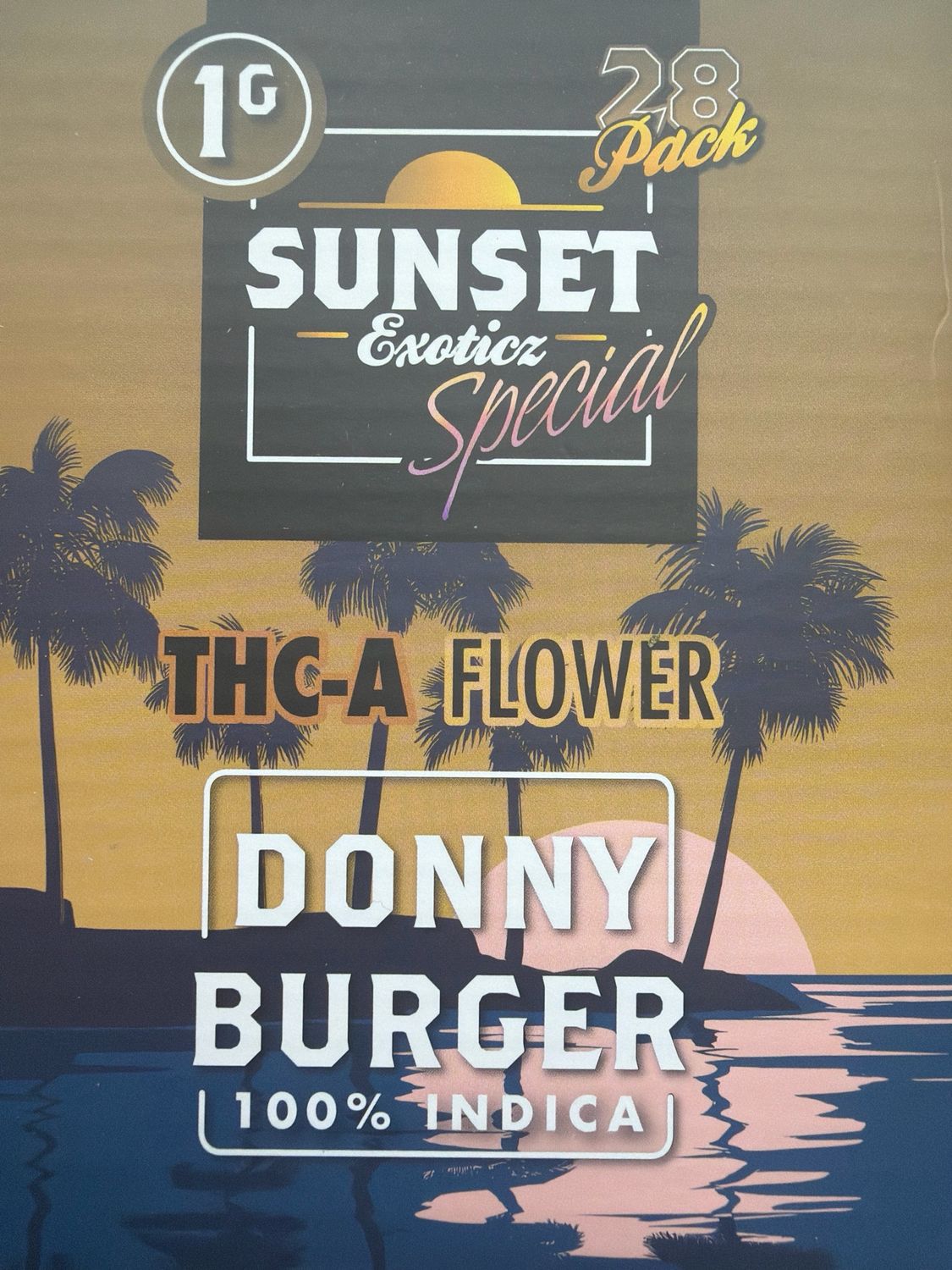 SUNSET Exotic THC-A Flower - Donny Burger 1g