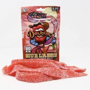 Devour: Sour Lassos Infused Sour Belts - Strawberry