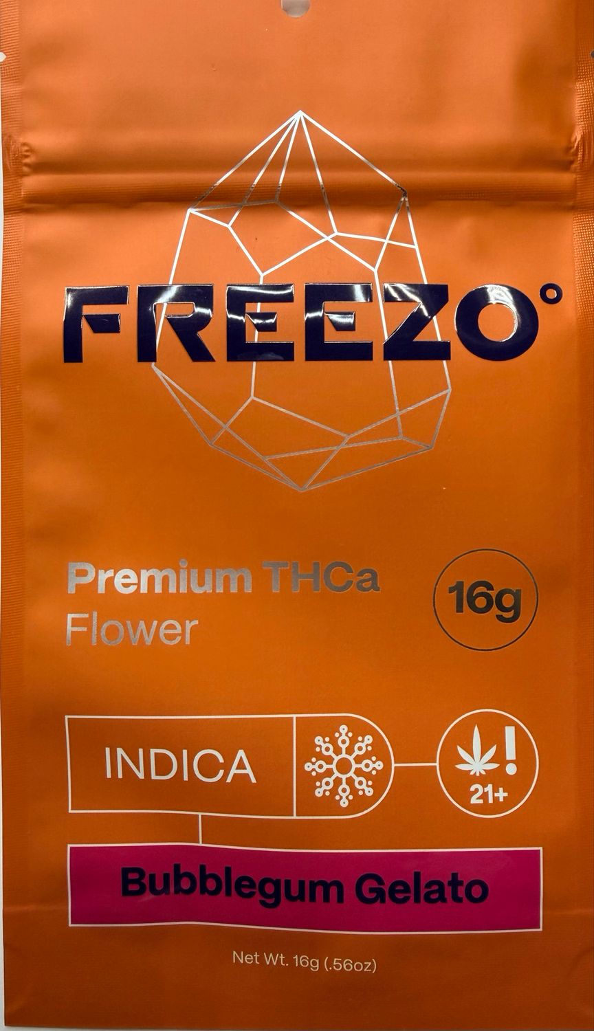 FREEZO: 16g Flower (smalls) Uncoated - Bubblegum Gelato INDICA