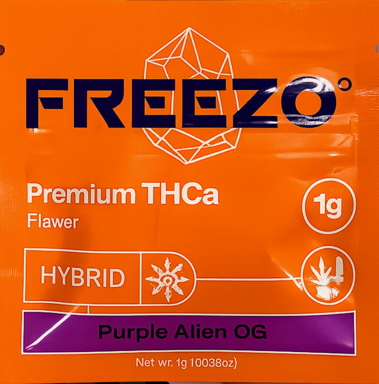 FREEZO: 1g Flower Uncoated - Purple Alien OG HYBRID