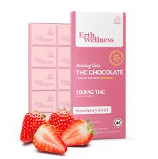 Erth Wellness: 100mg Live Resin THC Chocolate - Strawberry Swirl
