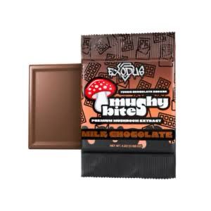 EXODUS Mushy Bites: 750mg Premium Mushroom Extract Chocolate Squares - Milk Chocolate