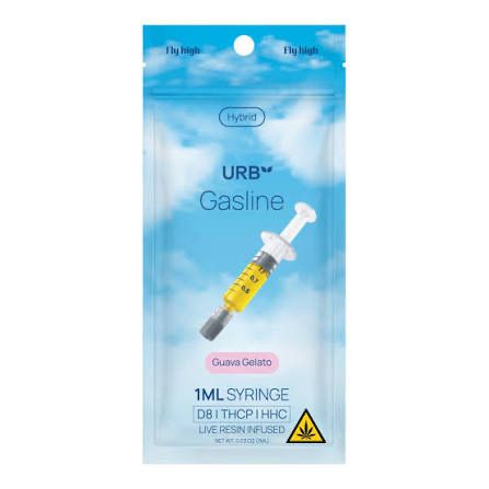 URB Gasline: 1ML Syringe • Live Resin Infused - Guava Gelato HYBRID
