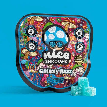 Nice Shrooms: 15pcs Mushroom Gummies - Galaxy Razz