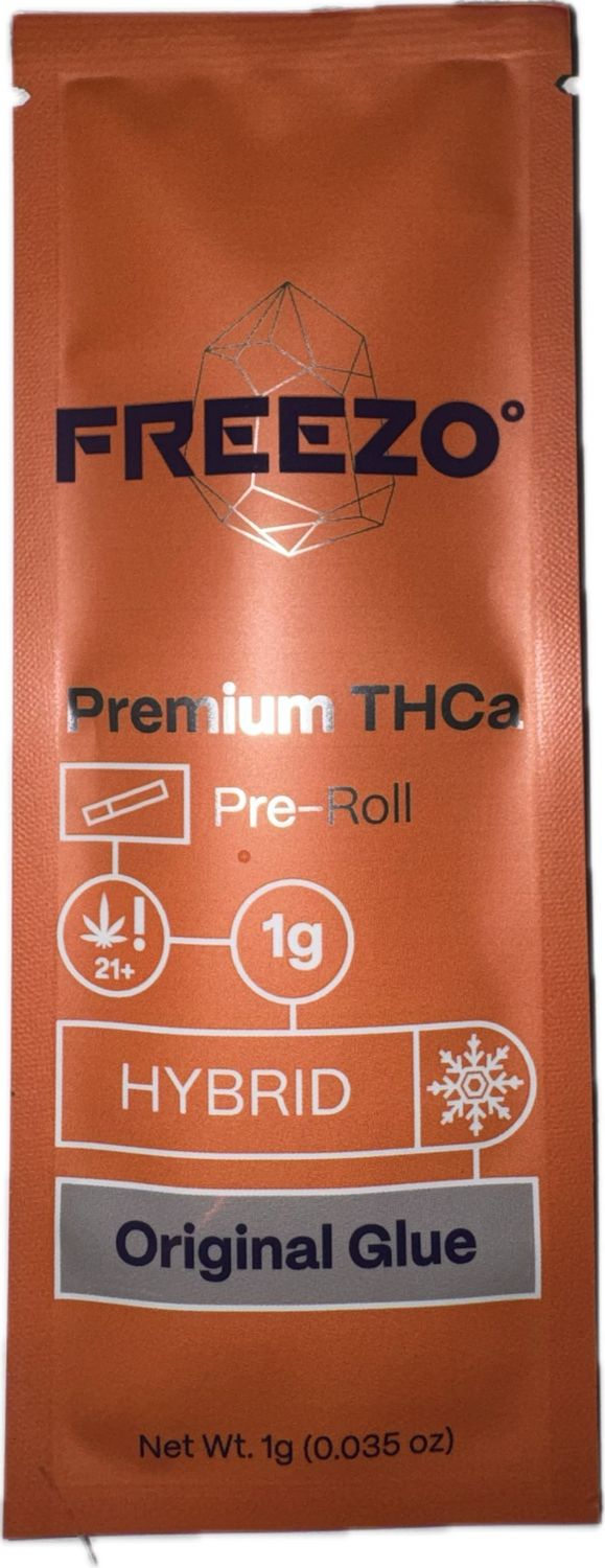 FREEZO: 1gram Pre-Roll Premium THCa Flower - Original Glue HYBRID