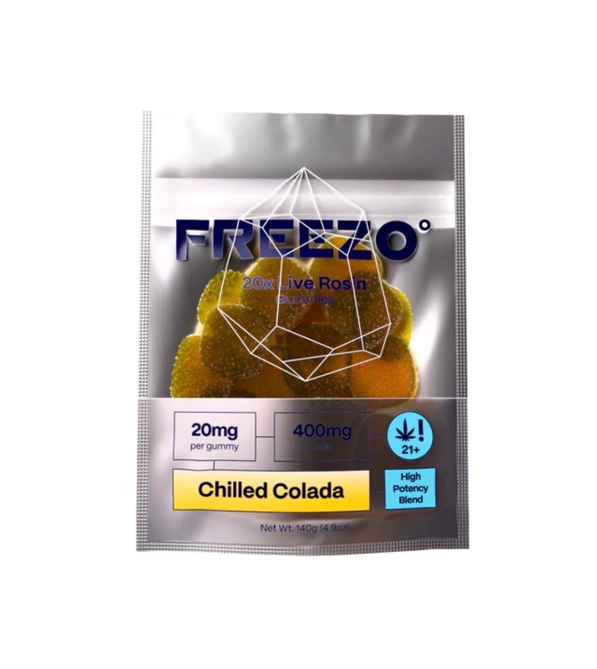 FREEZO: 400mg Live Rosin Gummies - Chilled Colada