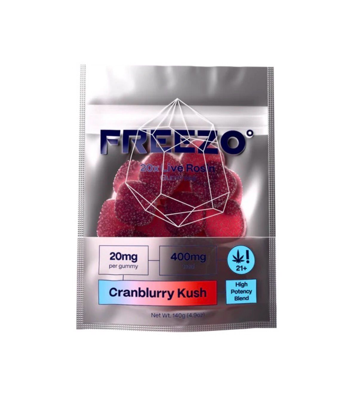 FREEZO: 400mg Live Rosin Gummies - Cranblurry Kush