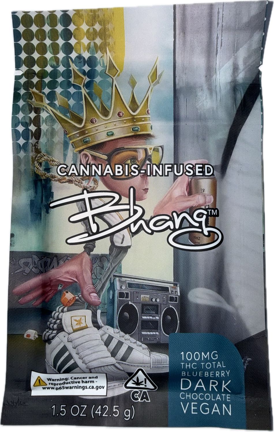 Bhang: 100mg Cannabis Infused Dark Chocolate - Blueberry