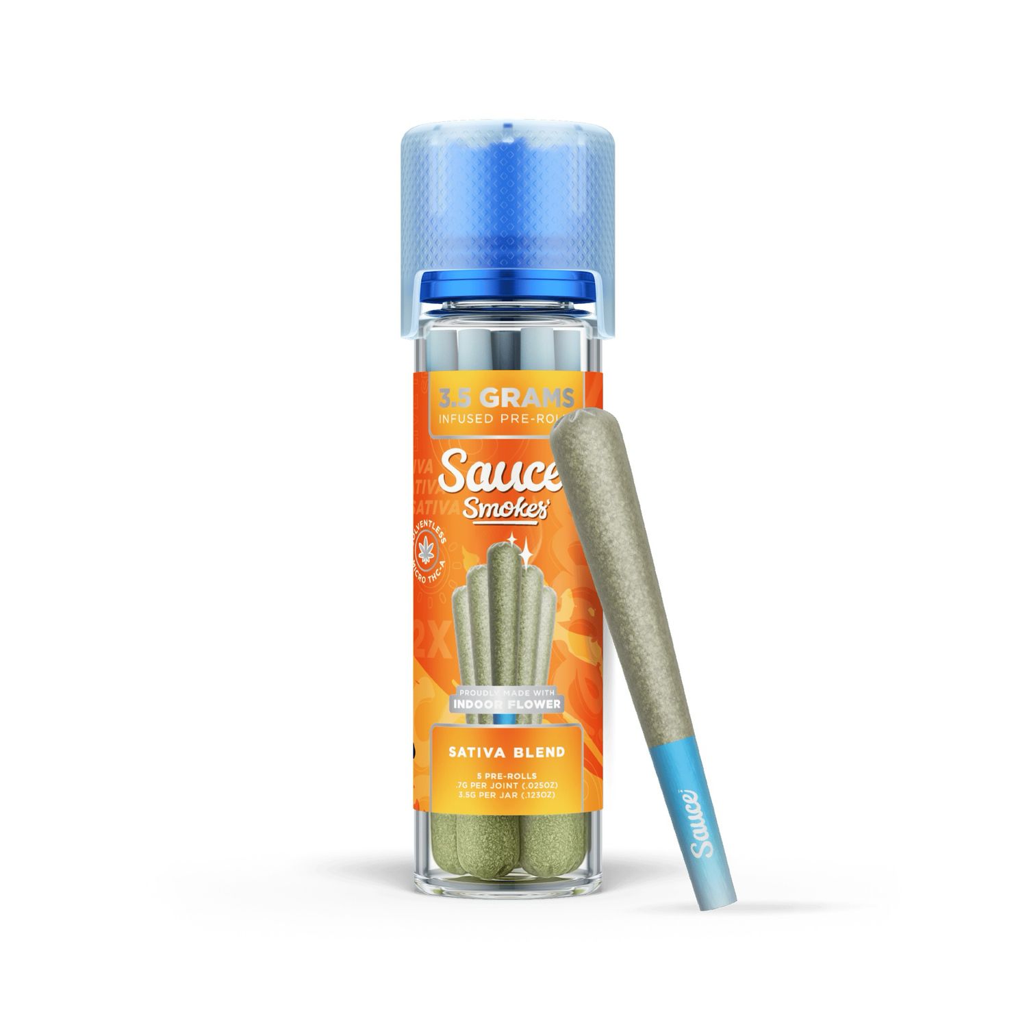 Sauce Smokes: 5pk INFUSED Pre-Rolls - Sativa Blend