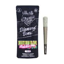 Hidden Hills x Diamond Boyz: 2.2grams Diamond Donut Pre-Roll - Watermelon Bubblegum OG INDICA