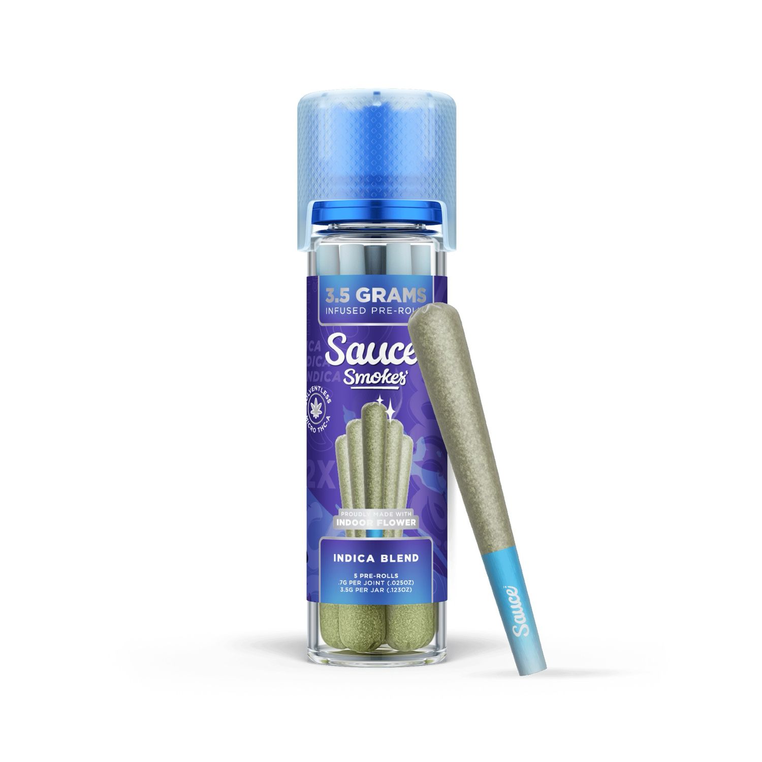 Sauce Smokes: 5pk INFUSED Pre-Rolls - Indica Blend