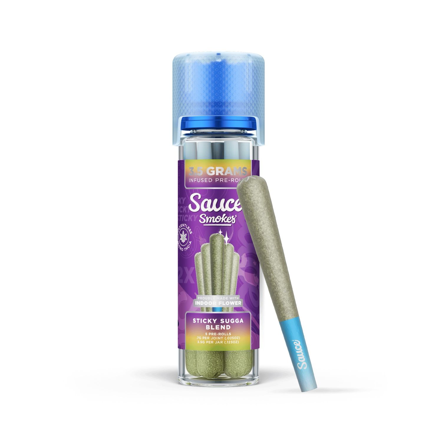 Sauce Smokes: 5pk INFUSED Pre-Rolls - Sticky Sugga Blend