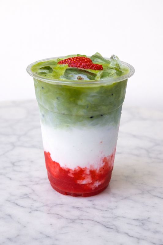Strawberry Matcha Latte