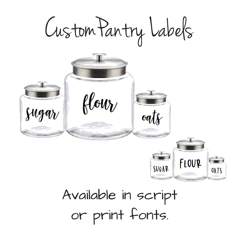 pantry label font names