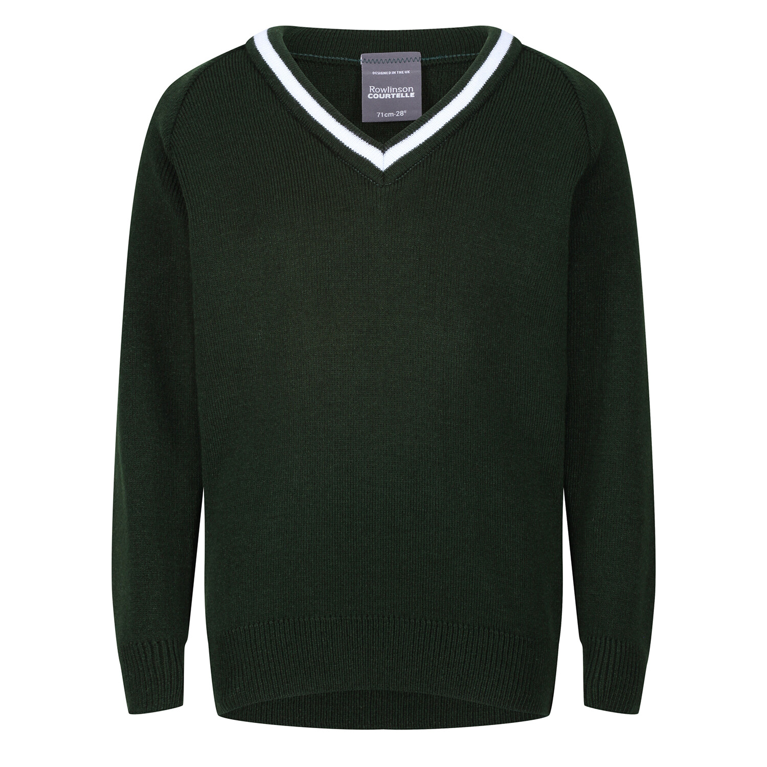 Cedars School Knitted V-neck with stripe