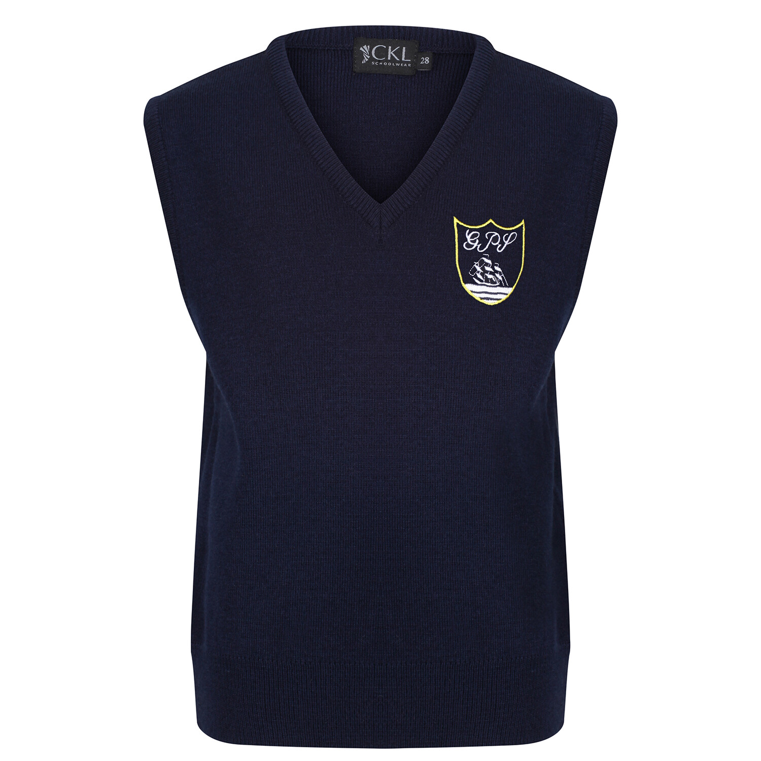 Gourock Primary Knitted Tank Top (In Navy or Grey)