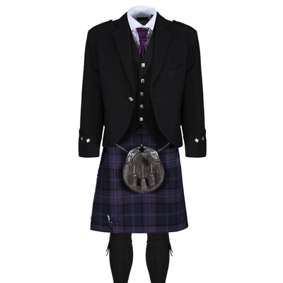 Scottish Thistle Kilt with Black Jacket