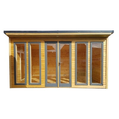 Insulated Hardwick Summerhouse in Larch (4x3.6m)