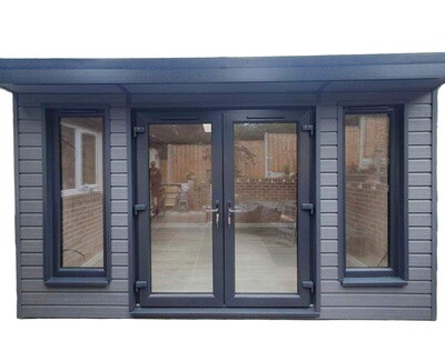Composite Garden Room in Slate (6x3m) Composite Garden Room in Slate (6x3m)