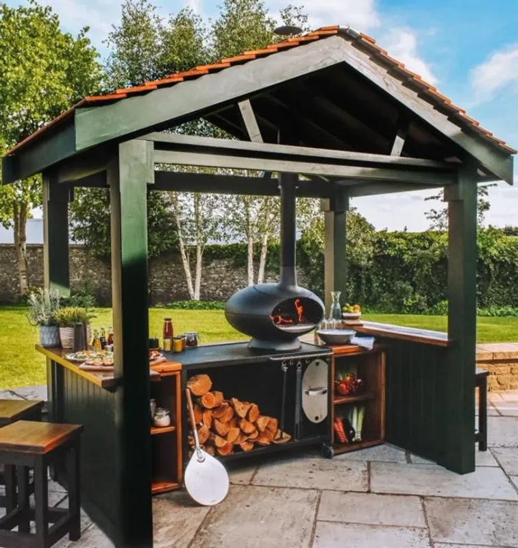 Luxury cooking Gazebo with Morso forno oven deluxe 2.5m x 1.5m