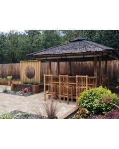 Luxury Bamboo gazebo bar with chairs