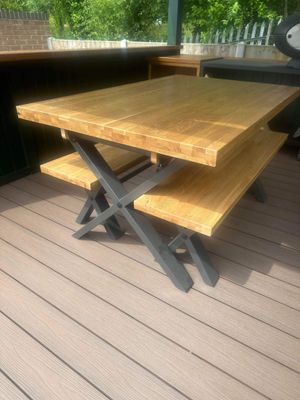 Table and benches
