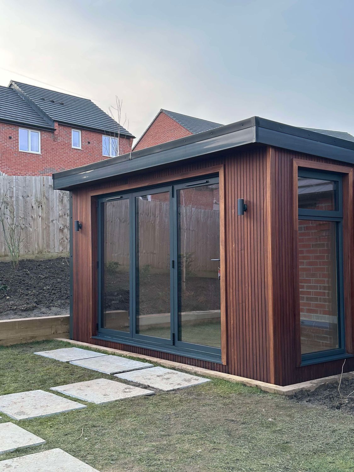 Lush Core Ayous + steel garden room 5m x 3m with bi fold