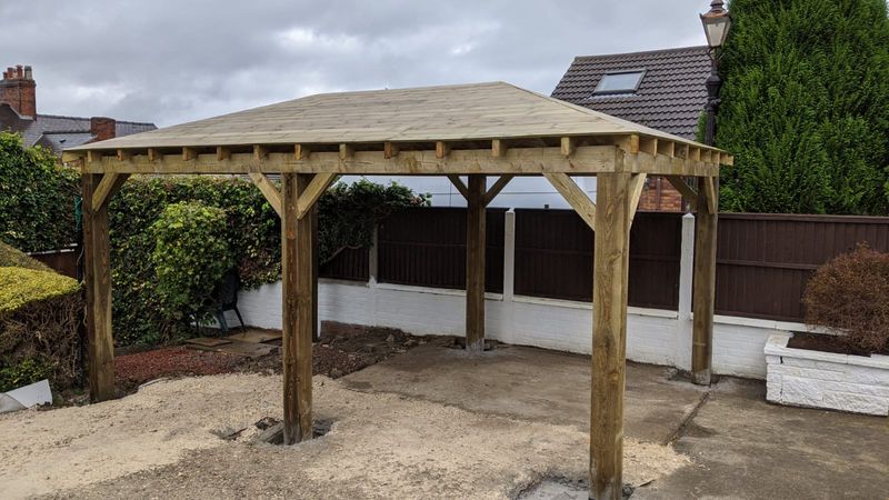 Timber Gazebo with hip roof (4m x 3m)
