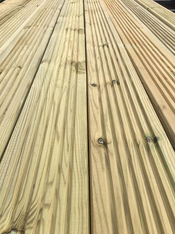 4.8m (lengths) Tanalised Decking (120x28mm)