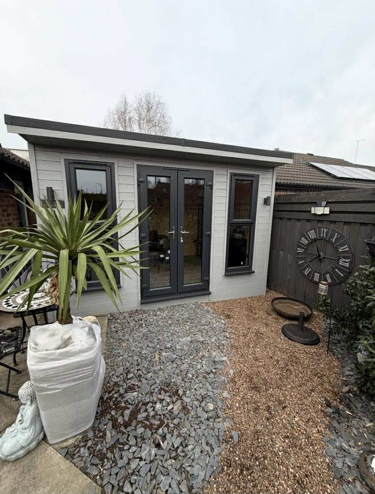 BasePod Garden room in Light Grey 5mx3m