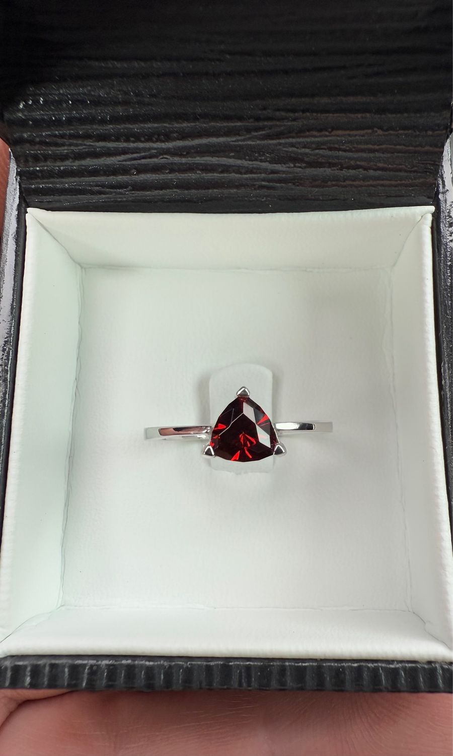 ᴬᵀᵞᴾᴵᶜᴬᴸ GARNET PLATINIUM RING