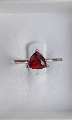 ᴬᵀᵞᴾᴵᶜᴬᴸ GARNET PLATINIUM RING